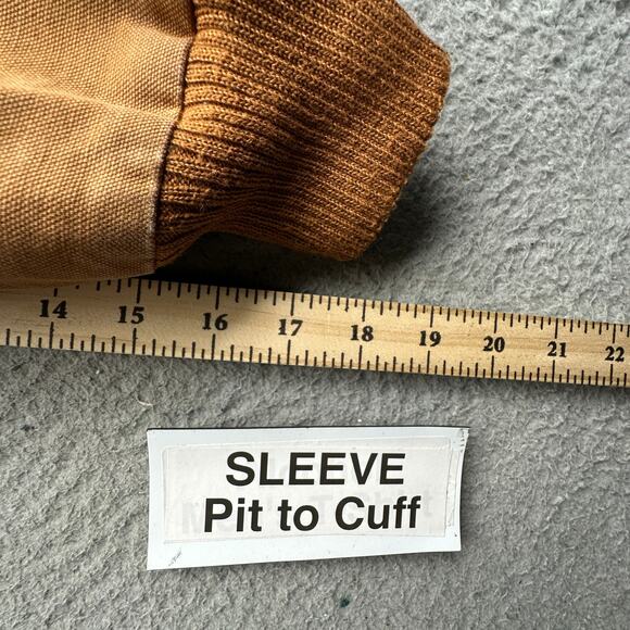 Big Smith H35100GBW Workwear Duck Canvas Lined Jacket Mens XL Hooded Zip Brown - Picture 5 of 11